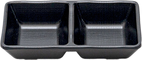 Matte 2-divided Sauce dish